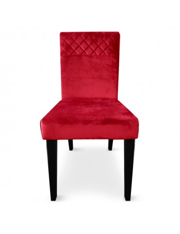 Lot de 2 chaises matelassées Milo Velours Rouge wh1750velvetred