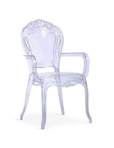 Lot de 2 chaises royales Cosy Crown Transparent cnpc1007transparent