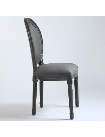 Lot de 20 chaises de style médaillon Louis XVI Gris Tissu Gris 24501ksfltlot20grey