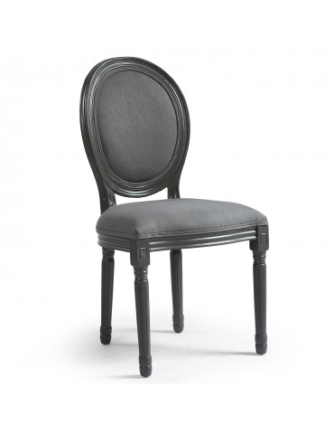 Lot de 20 chaises de style médaillon Louis XVI Gris Tissu Gris 24501ksfltlot20grey