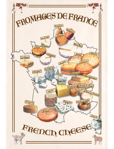 Torchon Carte Fromages 72 X 48 8491065000Torchons & Bouchons