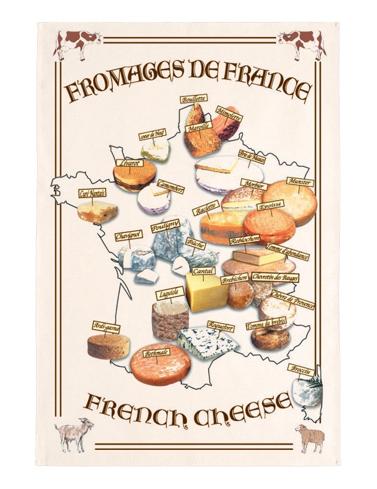 Torchon Carte Fromages 72 X 48 8491065000Torchons & Bouchons
