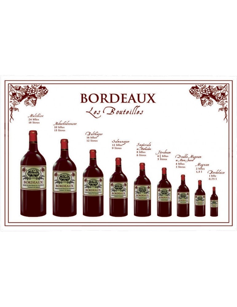 Torchon Bouteille Bordeaux 72 X 48 8491241000Torchons & Bouchons