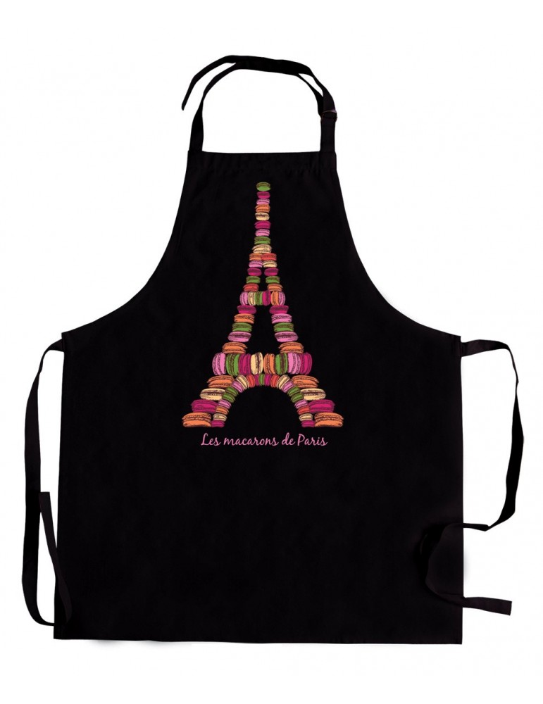 Tablier Macarons de Paris Noir 72 X 48 3523070000Torchons & Bouchons Tablier Macarons de Paris Noir 72 X 48 3523070000Torchons & Bouchons