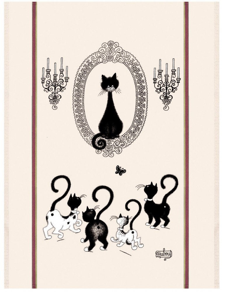 Grand Torchon Dubout Portrait de Chat Ecru 60 X 80 3051109000Torchons & Bouchons Grand Torchon Dubout Portrait de Chat Ecru 60 X 80 3051109000Torchons & Bouchons