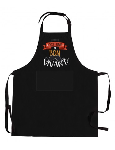 Tablier Costume du bon vivant Noir 90 x 72 6586020000Torchons & Bouchons