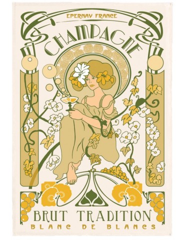 Torchon Champagne Art Nouveau Ecru 48 x 72 3051097000Winkler
