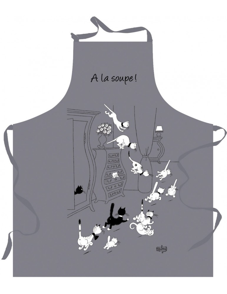 Tablier de cuisine Dubout a la soupe Gris 72 x 85 4847070000Torchons & Bouchons Tablier de cuisine Dubout a la soupe Gris 72 x 85 4847070000Torchons & Bouchons
