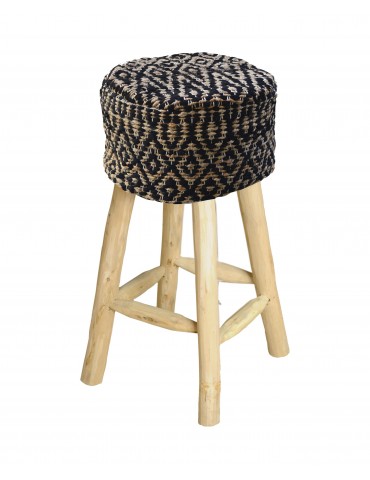Housse de tabouret Pasadena Noir 40 x 40 x 40 1033078003The Rug Republic