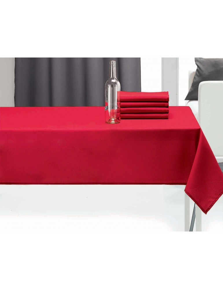 Nappe rectangulaire uni pes Rouge 140 x 240 1474030601Les Ateliers du Linge Nappe rectangulaire uni pes Rouge 140 x 240 1474030601Les Ateliers du Linge