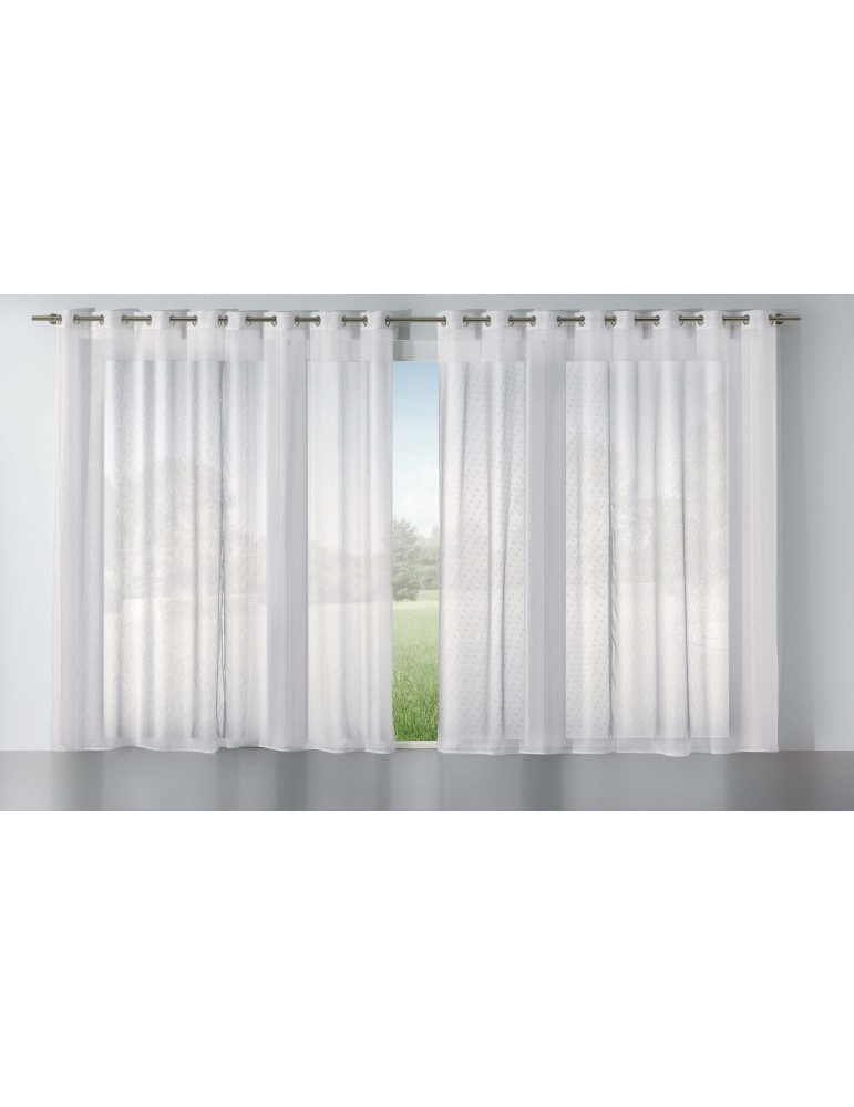 Rideau Voile Embossé Floral Gris 110 X 240 4580070102Les Ateliers du Linge Rideau Voile Embossé Floral Gris 110 X 240 4580070102Les Ateliers du Linge