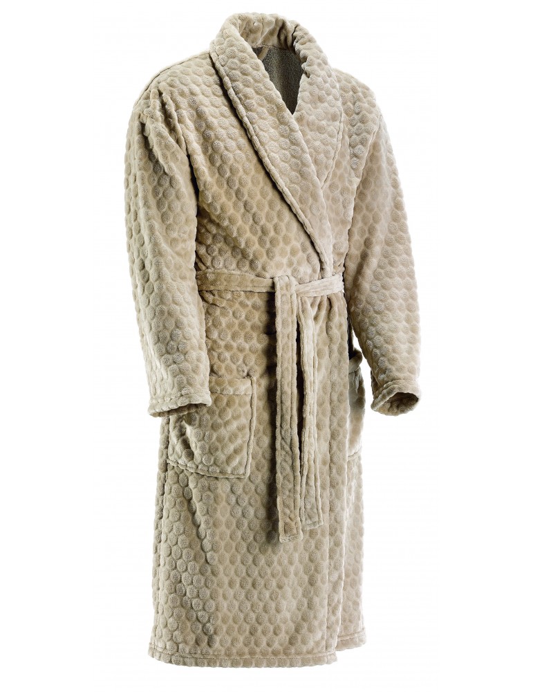 Peignoir Spoty Argile S-M 2084050501Les Ateliers du Linge Peignoir Spoty Argile S-M 2084050501Les Ateliers du Linge
