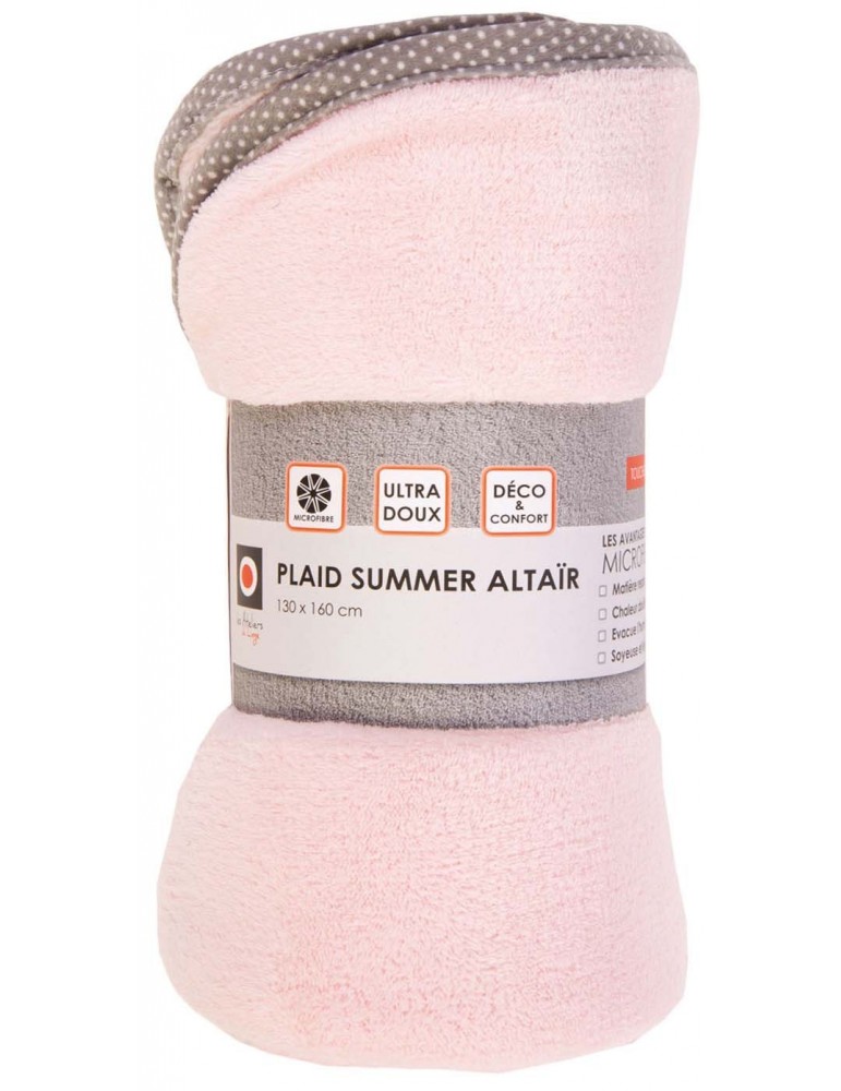 Plaid Summer Altair Rose 130 X 160 3413032000Les Ateliers du Linge Plaid Summer Altair Rose 130 X 160 3413032000Les Ateliers du Linge