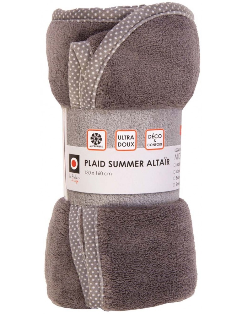 Plaid Summer Altair Gris 130 X 160 3413072000Les Ateliers du Linge Plaid Summer Altair Gris 130 X 160 3413072000Les Ateliers du Linge