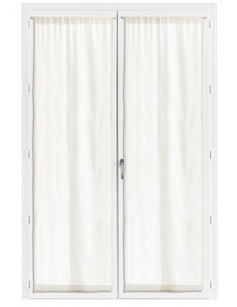 Lot de 2 RIDEAUX VOILE TOUCH BLANC 70 X 190 7594010202Les Ateliers du Linge Lot de 2 RIDEAUX VOILE TOUCH BLANC 70 X 190 7594010202Les Ateliers du Linge