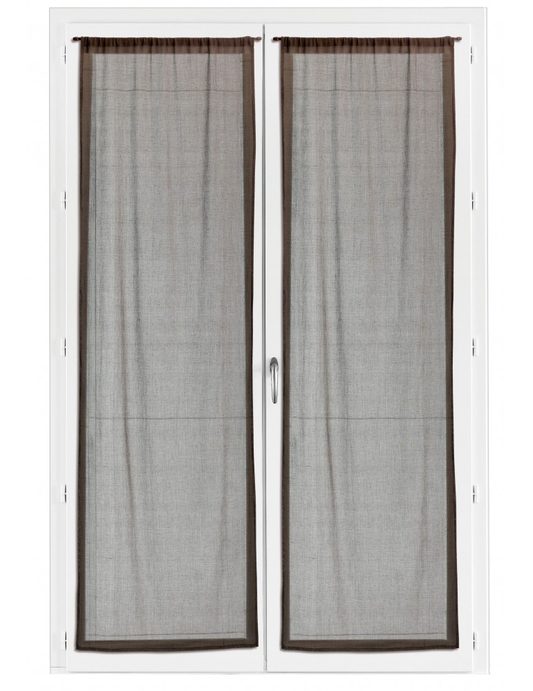 Lot de 2 RIDEAUX VOILE TOUCH CHOCOLAT 70 X 190 7594080202Les Ateliers du Linge Lot de 2 RIDEAUX VOILE TOUCH CHOCOLAT 70 X 190 7594080202Les Ateliers du Linge