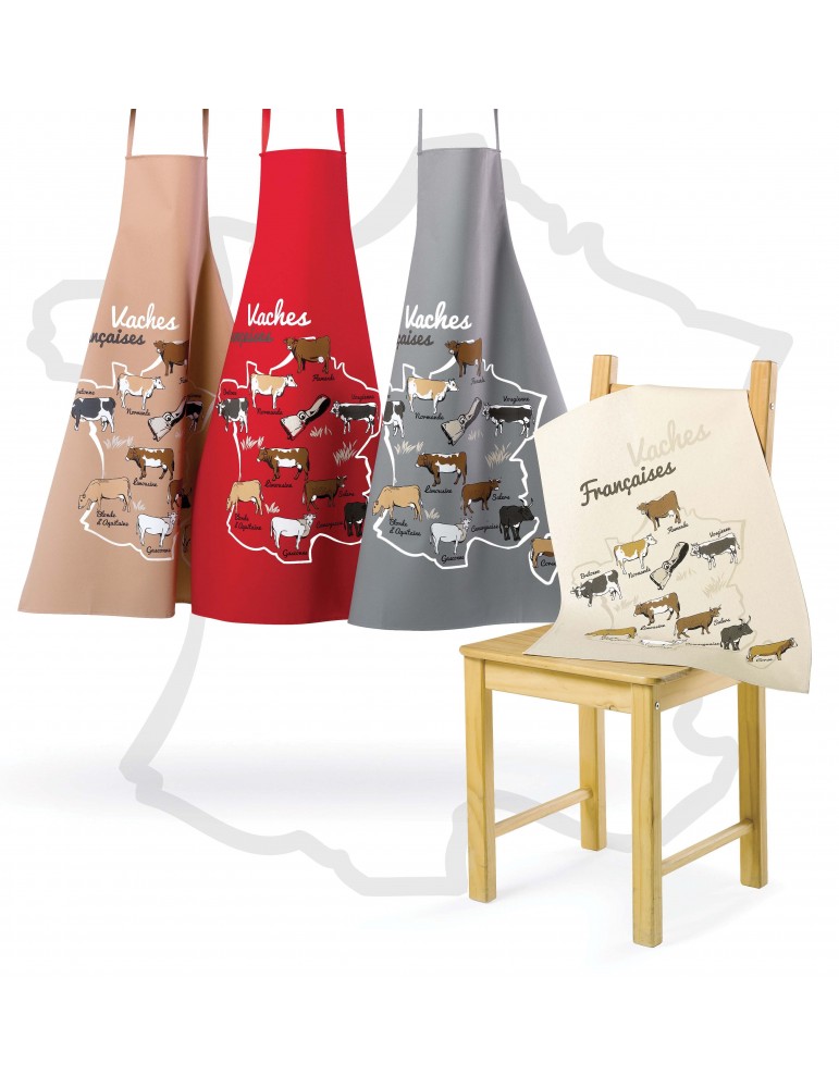 Torchon vaches françaises Écru 48 x 72 8866090000Les Ateliers du Linge Torchon vaches françaises Écru 48 x 72 8866090000Les Ateliers du Linge