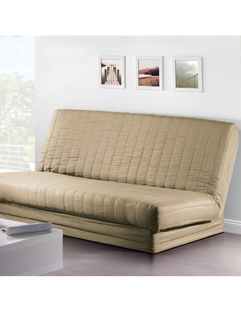 Housse de clic-clac Quadro Argile 140 x 200 2079080401Les Ateliers du Linge Housse de clic-clac Quadro Argile 140 x 200 2079080401Les Ateliers du Linge
