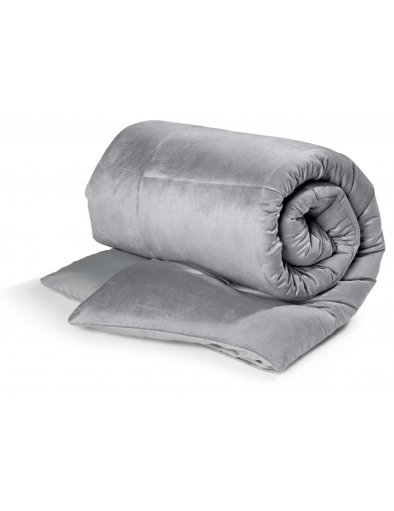 Edredon Velours Gris 100 X 180 2597070401Les Ateliers du Linge Edredon Velours Gris 100 X 180 2597070401Les Ateliers du Linge
