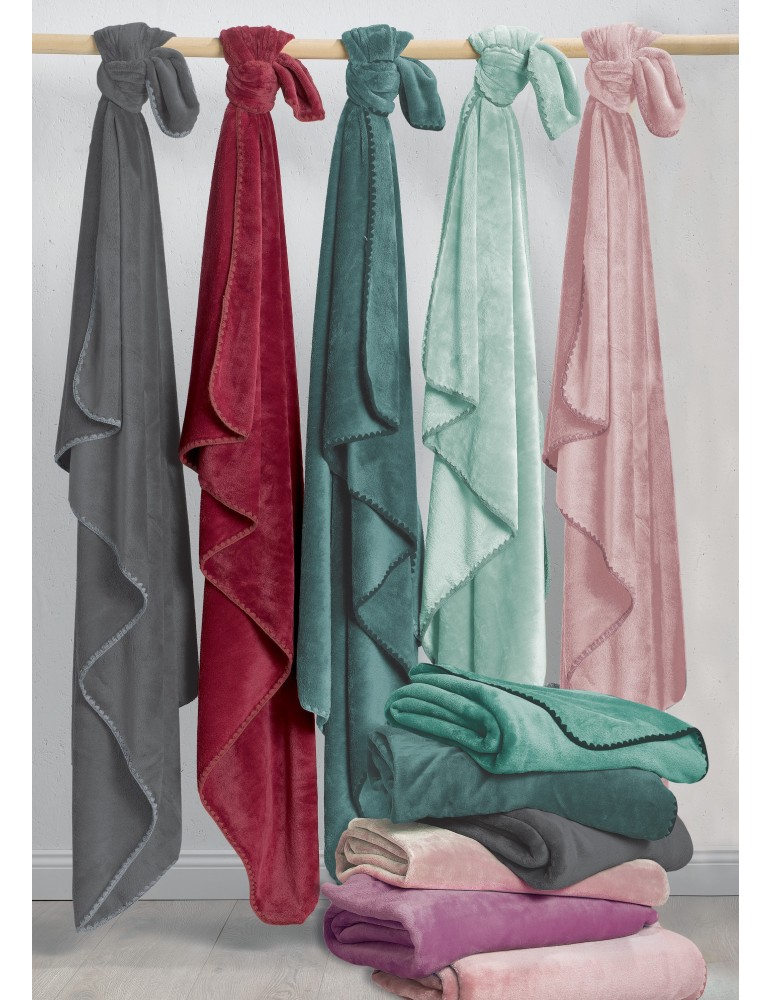 Maxi plaid Croquet Sangria 180 x 200 8620030000Les Ateliers du Linge Maxi plaid Croquet Sangria 180 x 200 8620030000Les Ateliers du Linge
