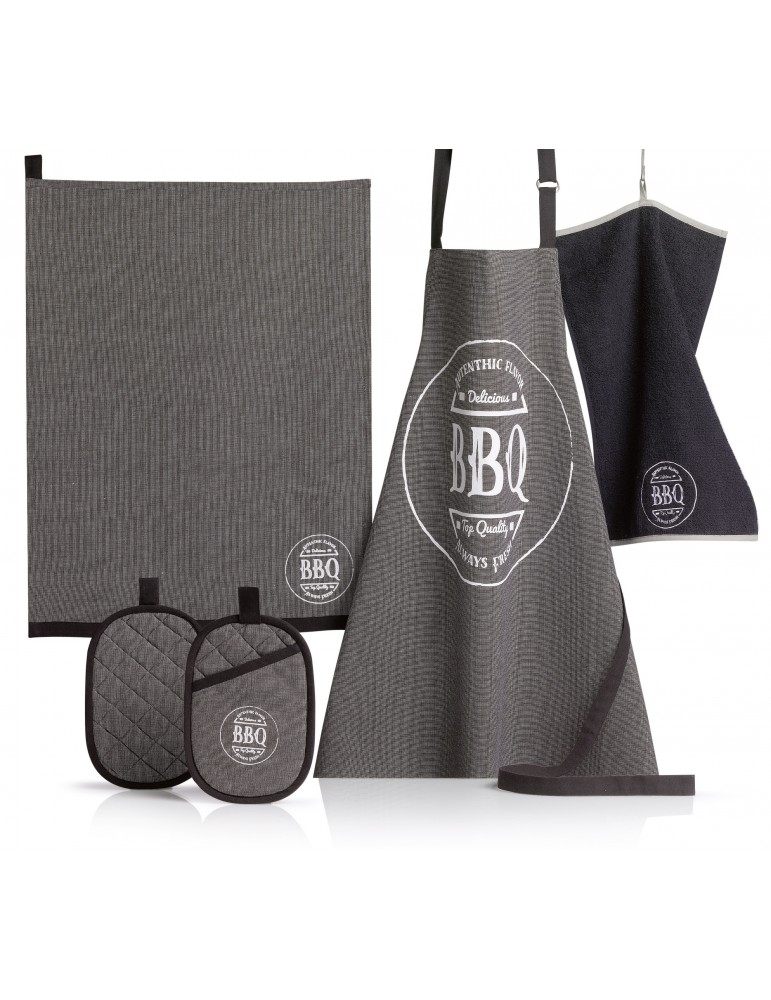 Torchon BBQ Noir 50 x 70 4286090602Les Ateliers du Linge Torchon BBQ Noir 50 x 70 4286090602Les Ateliers du Linge