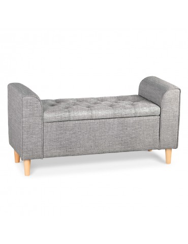 Banquette-coffre Winnie Tissu Gris foncé lsr16051grisfonce