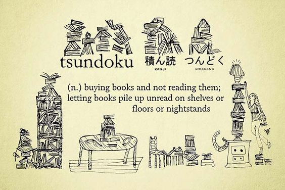 Tsundoku pile de livres