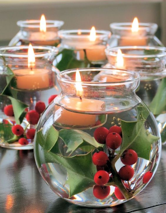 DÉCORATION À SUSPENDRE VERRE CHAMPIGNON NOËL - Rouge