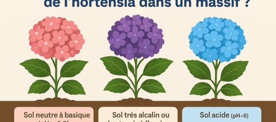 Comment influencer sur la couleur de l’hortensia dans un massif ?