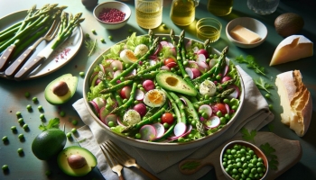 Recette salade printanière aux asperges