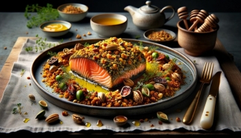 Recette Saumon en croûte de pistache