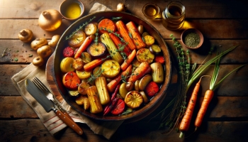 Recette Légumes rôtis au miel et thym