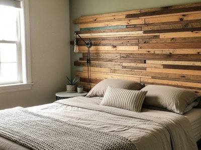 DIY : Créez une tête de lit tendance avec des matériaux de récup'