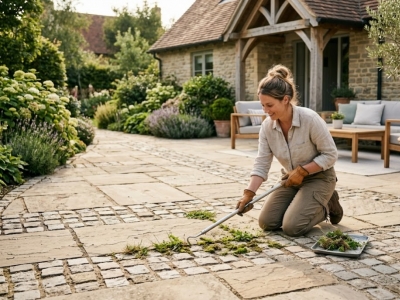 Comment détruire les mauvaises herbes entre des dalles ou pavés efficacement ?